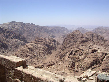 A View of Mount Sinai from St. Catherine Monastery