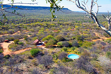 Waterberg Plateau Park is surrounded with beautiful lodges and camp-sites