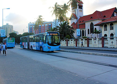 View of the Dar es Salaam City Street and Transport