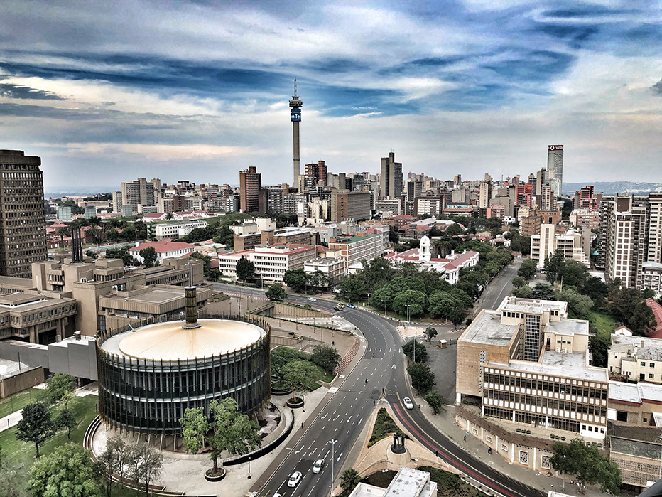 A city wide view of the spectacular Johannesburg City, South Africa