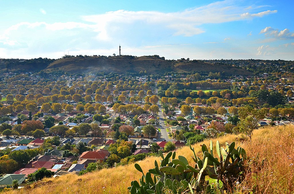 A beautiful view of the Johannesburg Bezuidenhout Valley, Johannesburg City, South Africa