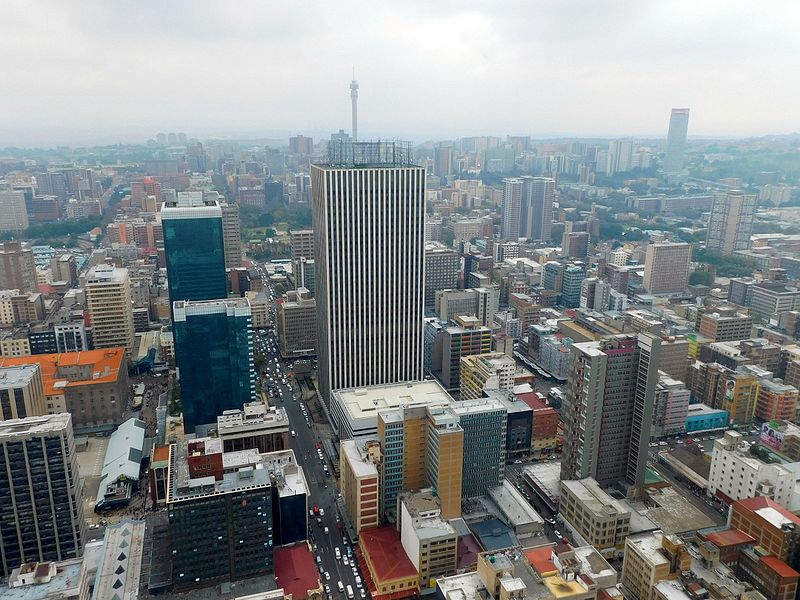 Skyline view of Johannesburg Business City, South Africa
