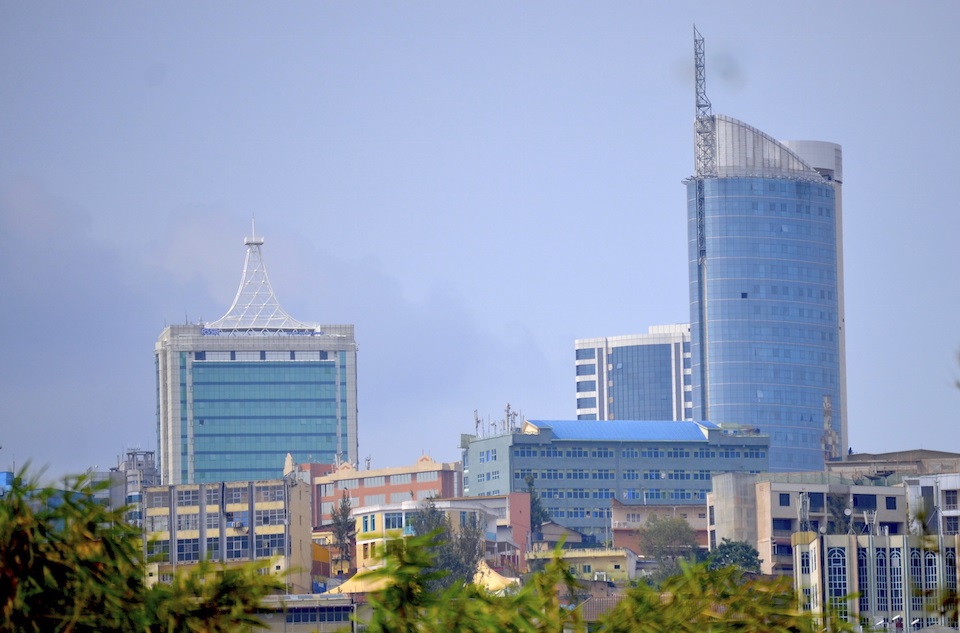 A skyline view of Kigali, Rwanda
