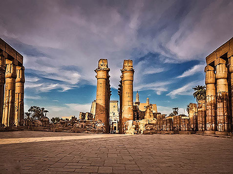 A stunning view of the city of Luxor, Egypt