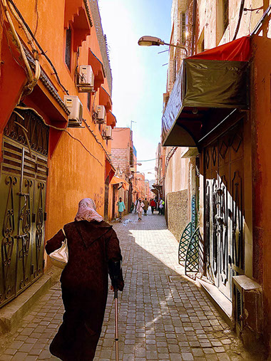 Corridor Streets of Marrakesh City, Morocco