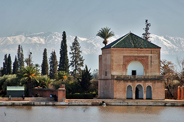 A View of the Atlas Mountains from Marrakesh City, Morocco