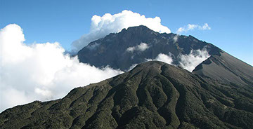 Mount Meru is a dormant stratovolcano mountain in Arusha national park