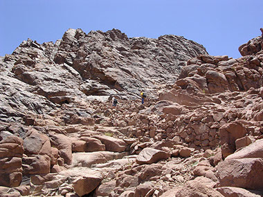 The summit of Mount Sinai "Jabal Musa" in Egypt