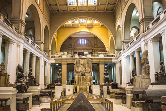 The interior of the Museum of Egypt
