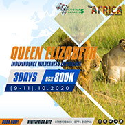 3Day Queen Elizabeth Wildlife, Nature and Cultural tour Adventure - October, 2020.