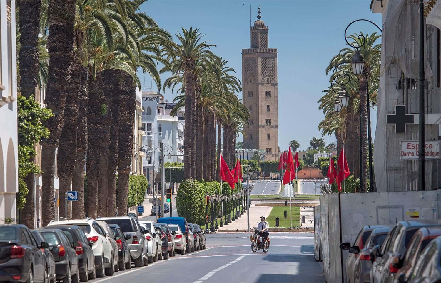 A beautiful view through the streets of rabat, the capital city of Morocco