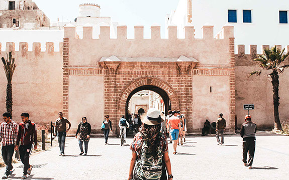 Entrance gate to the city of Essaouira, Morocco